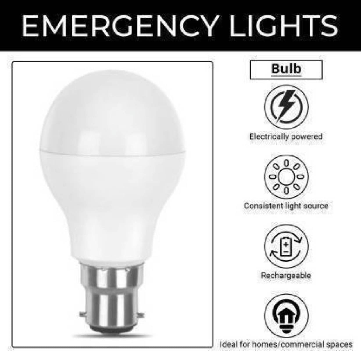     			ZESTRUM 12W White Emergency Light ( Pack of 1 )