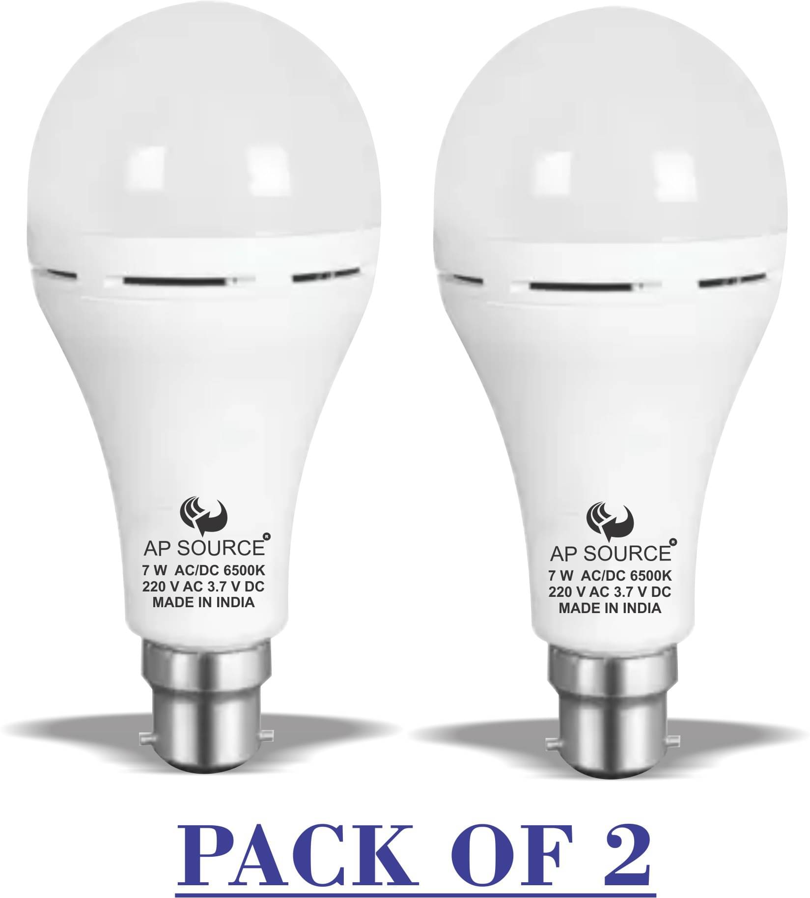     			ZESTRUM 7W Cool Day Light Inverter Bulb ( Pack of 2 )