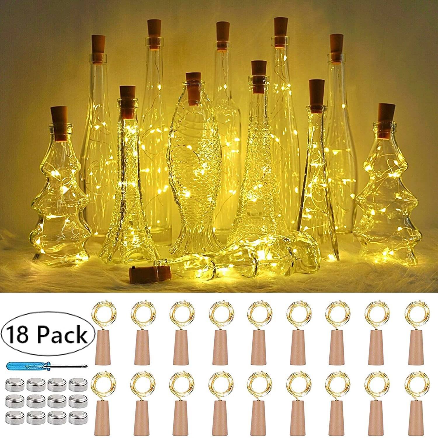     			ZESTRUM White 2Mtr Cork light ( Pack of 18 )