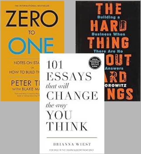 Zero To One + The Hard Thing about Hard Thing + 101 Essays That Will Change The Way You Think Zero To One + The Hard Thing about Hard Thing + 101 Essays That Will Change The Way You Think