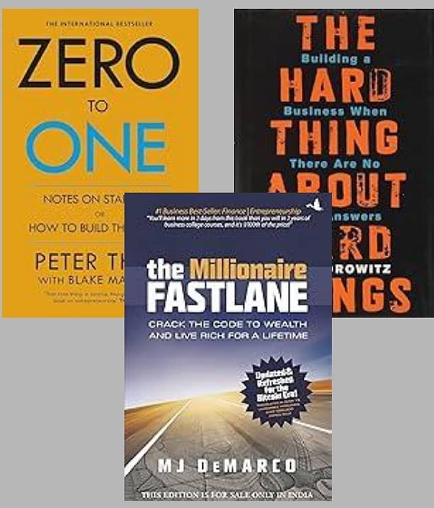 Zero To One + The Hard Thing about Hard Thing + The Millionaire Fastlane - Stationery | Buy online on ZillyBuy