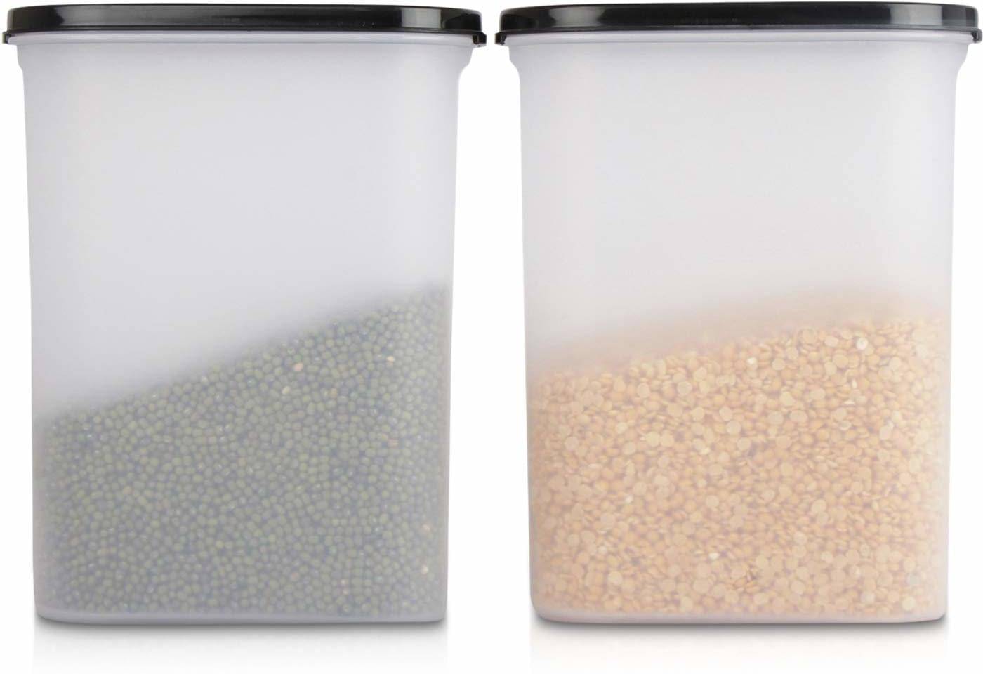     			omortex Plastic Black Utility Container ( Set of 2 )