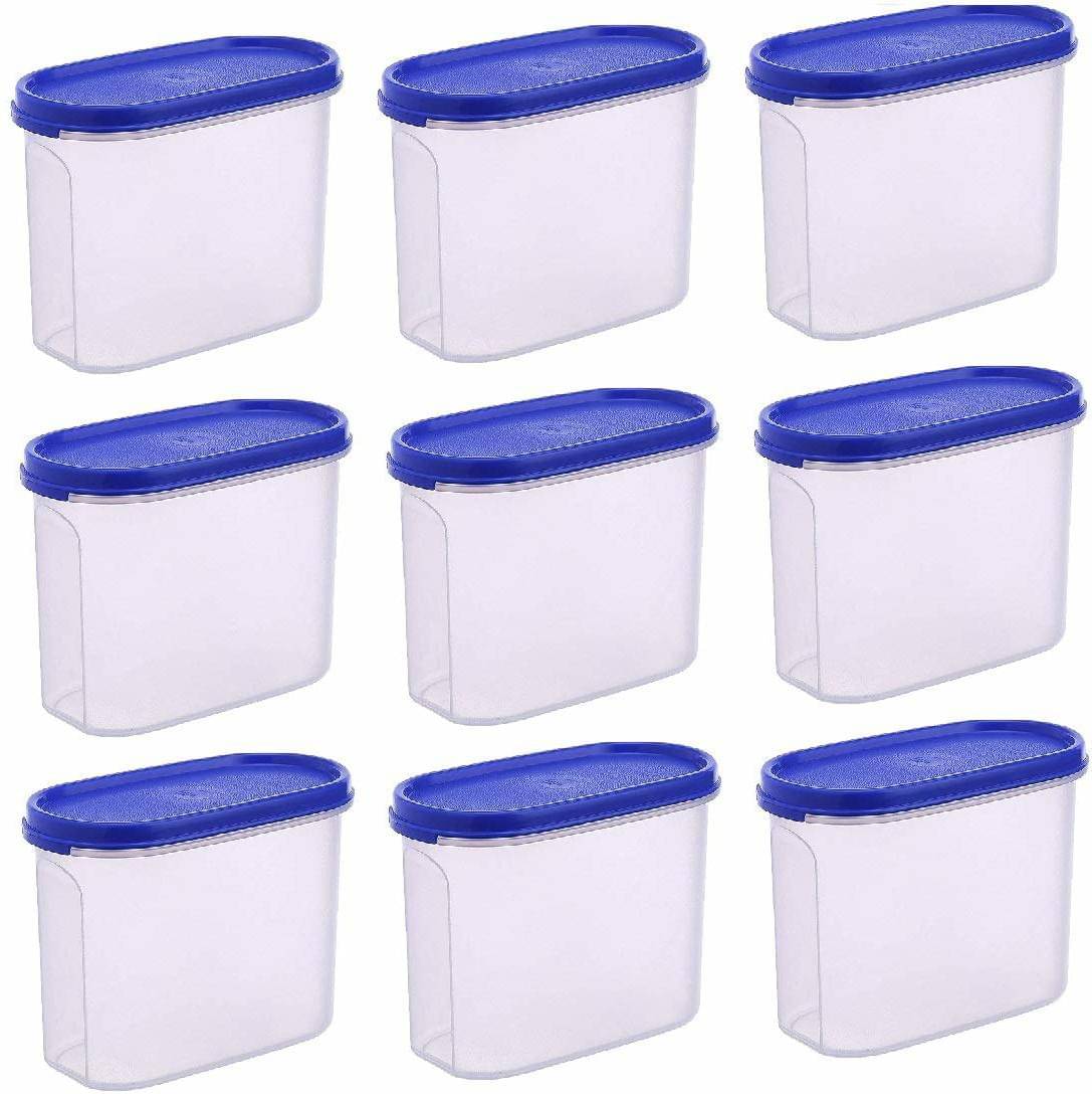     			omortex Plastic Blue Multi-Purpose Container ( Set of 9 )
