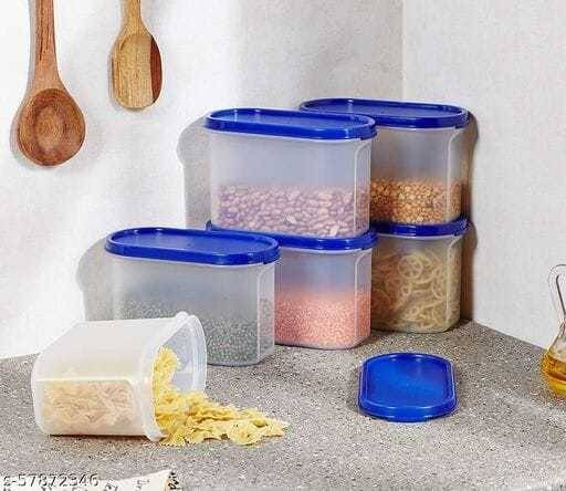     			omortex Plastic Blue Multi-Purpose Container ( Set of 8 )