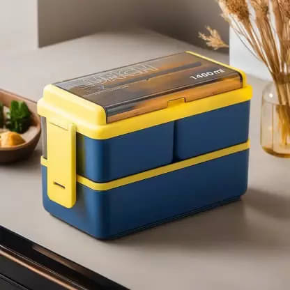     			omortex Plastic Lunch Box 3 - Container ( Pack of 1 )