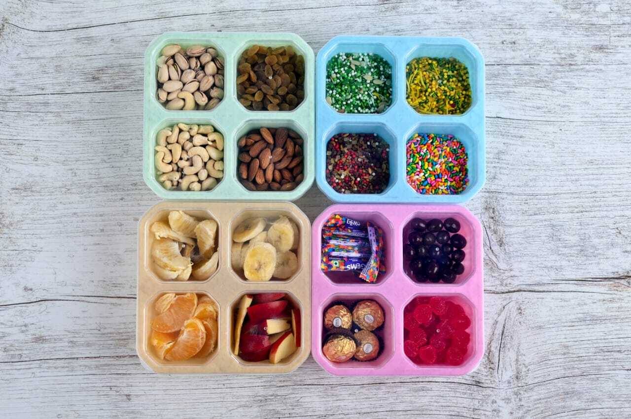     			omortex Plastic Multicolor Multi-Purpose Container ( Set of 4 )