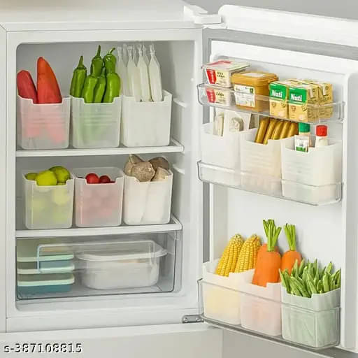     			omortex Plastic Transparent Utility Container ( Set of 12 )