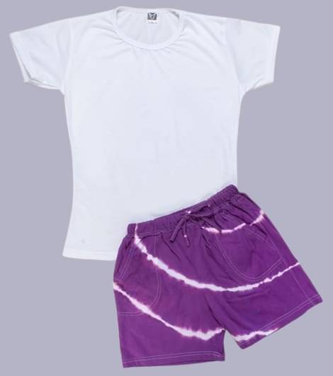     			powermerc Pack of 1 Girls Cotton T-shirt & Shorts ( White )