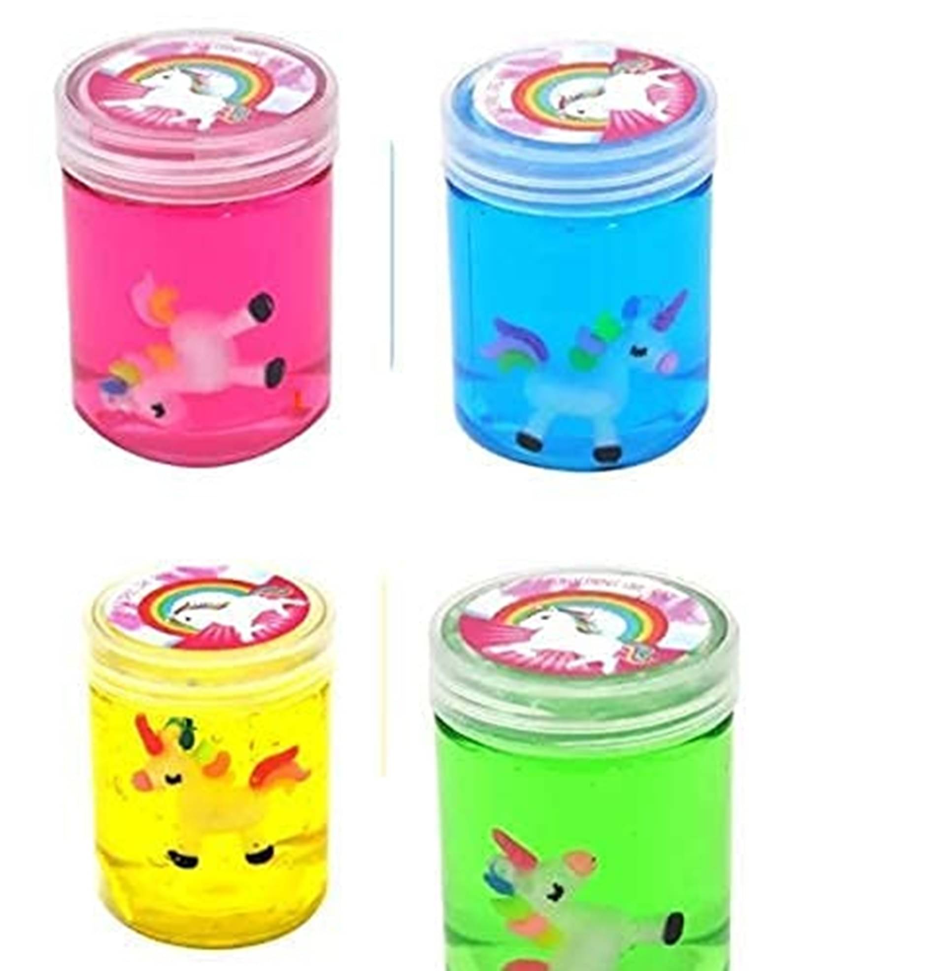     			4 Unicorn Slime with Unicorn Inside | Soft & Squishy Stress Relief Party Favor Toy for Kids