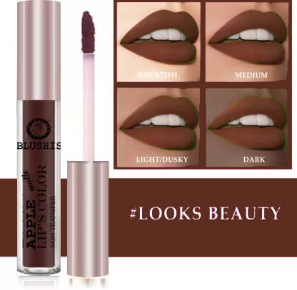     			BLUSHIS High Defination Brown Super Matte Hydrating Lipstick