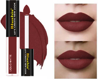     			BLUSHIS Smudge Proof Maroon Matte Lipstick