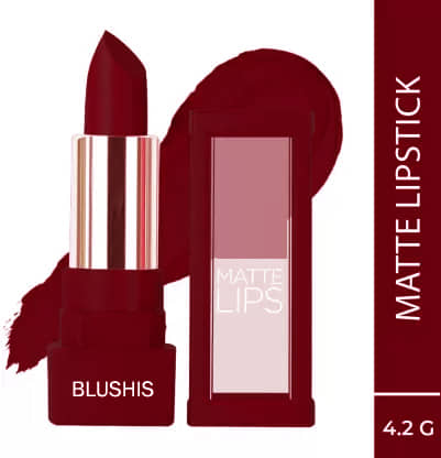 BLUSHIS Long Stay Maroon Matte Lipstick