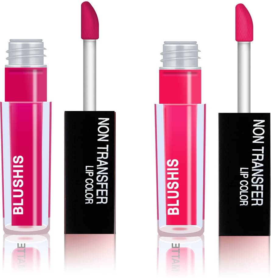     			BLUSHIS High Pigmentation Multicolor Super Matte Hydrating Liquid Lipstick Combo (Pack of 2)