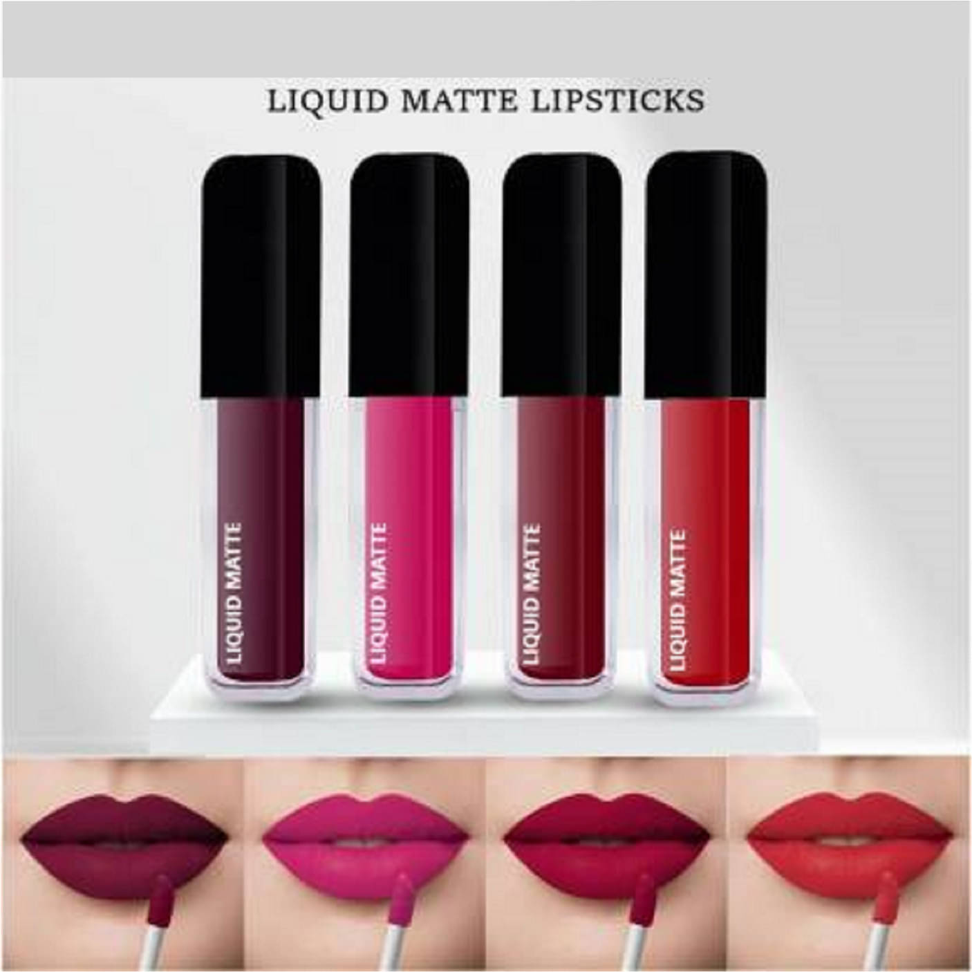     			BLUSHIS Long Lasting Multicolor Matte Lipstick (Pack of 4)