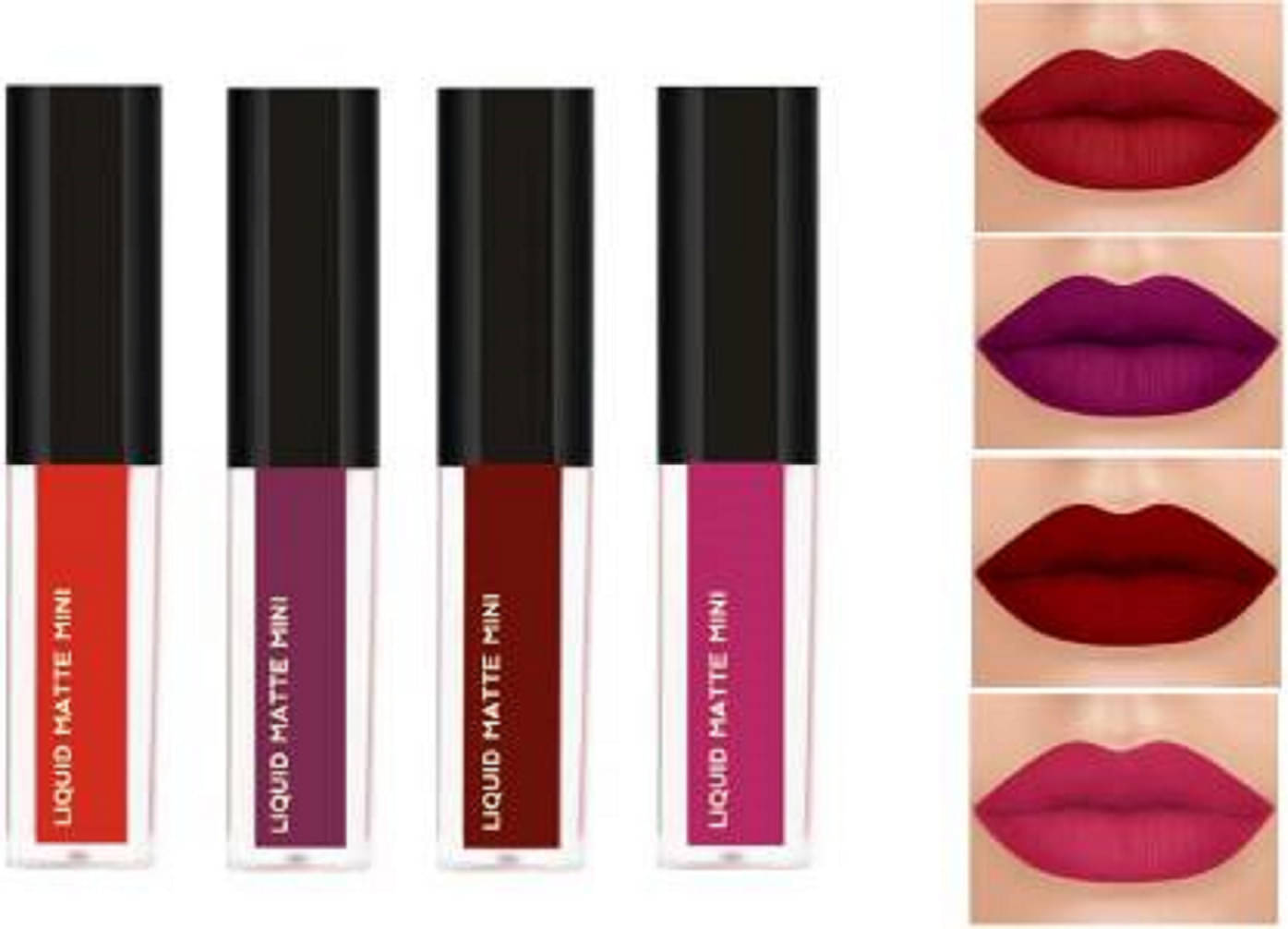     			BLUSHIS Long Wear Multi Color Matte Lipstick (Pack of 4)