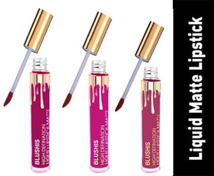 BLUSHIS Professional Finish Multicolor Matte Lipstick Combo (Pack of 3) BLUSHIS Professional Finish Multicolor Matte Lipstick Combo (Pack of 3)