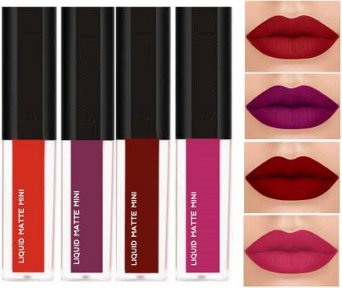     			BLUSHIS Long Lasting Multi Matte Lipstick (Pack of 4)