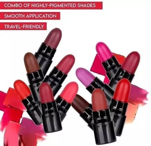 BLUSHIS Super Stay Multi Color Mini Matte Lipstick Combo (Pack of 12) BLUSHIS Super Stay Multi Color Mini Matte Lipstick Combo (Pack of 12)