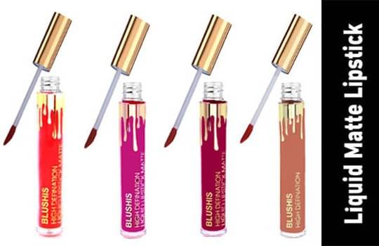     			BLUSHIS High Defination Multicolor Matte Lipstick Combo (Pack of 4)
