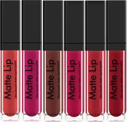     			BLUSHIS Multi Color Long Wear Ultra Matte Lipstick (Pack of 6)