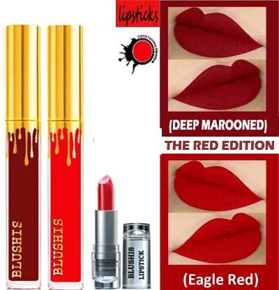     			BLUSHIS Long Wear Multi Color Matte Lipstick (Pack of 2 )