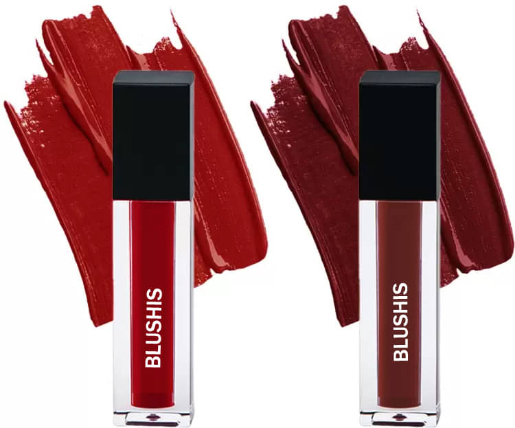     			BLUSHIS High Defination Multi Color Matte Lipstick Combo (Pack of 2)