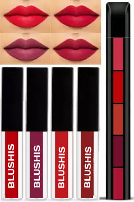 BLUSHIS High Pigmentation Multicolor Matte Lipstick Combo (Pack of 4) BLUSHIS High Pigmentation Multicolor Matte Lipstick Combo (Pack of 4)