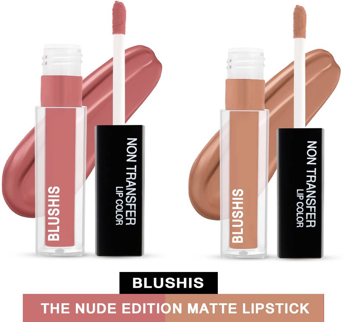     			BLUSHIS Non-Transfer Multicolor Matte Lipstick, Packof 2 )
