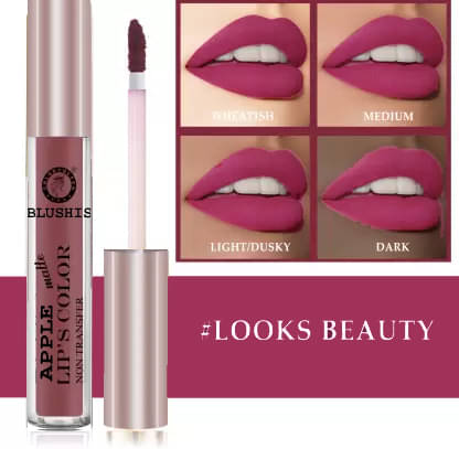     			BLUSHIS Super Stay Hydrating Peach Matte Finish Lipstick
