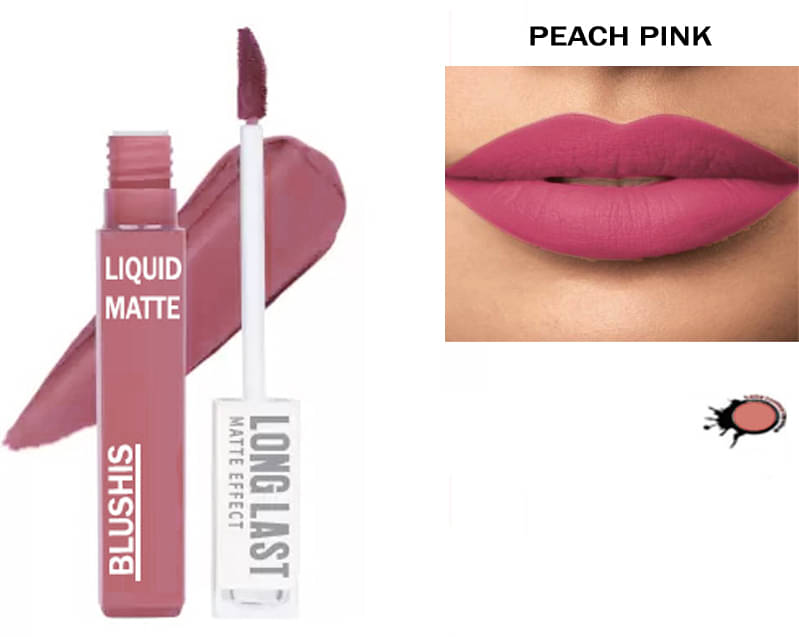 BLUSHIS Peach Ultra Smooth Long Wear Matte Finish Liquid Lipstick BLUSHIS Peach Ultra Smooth Long Wear Matte Finish Liquid Lipstick