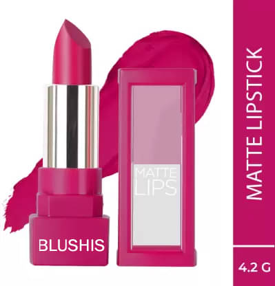     			BLUSHIS Long Lasting Non Transfer Pink Matte Lipstick