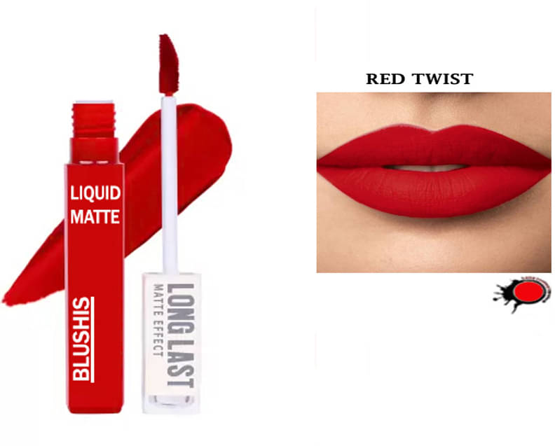     			BLUSHIS Long Lasting Hydrating Red Matte Finish Lipstick