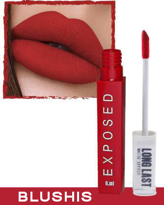     			BLUSHIS Super Stay Hydrating Red Matte Finish Liquid Lipstick