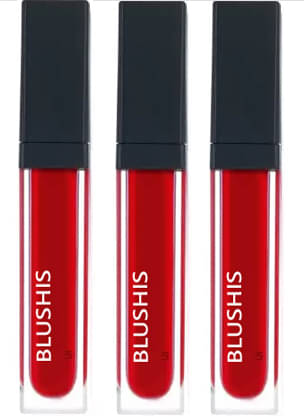     			BLUSHIS Long Lasting Hydrating Red Matte Lipstick (Pack of 3)