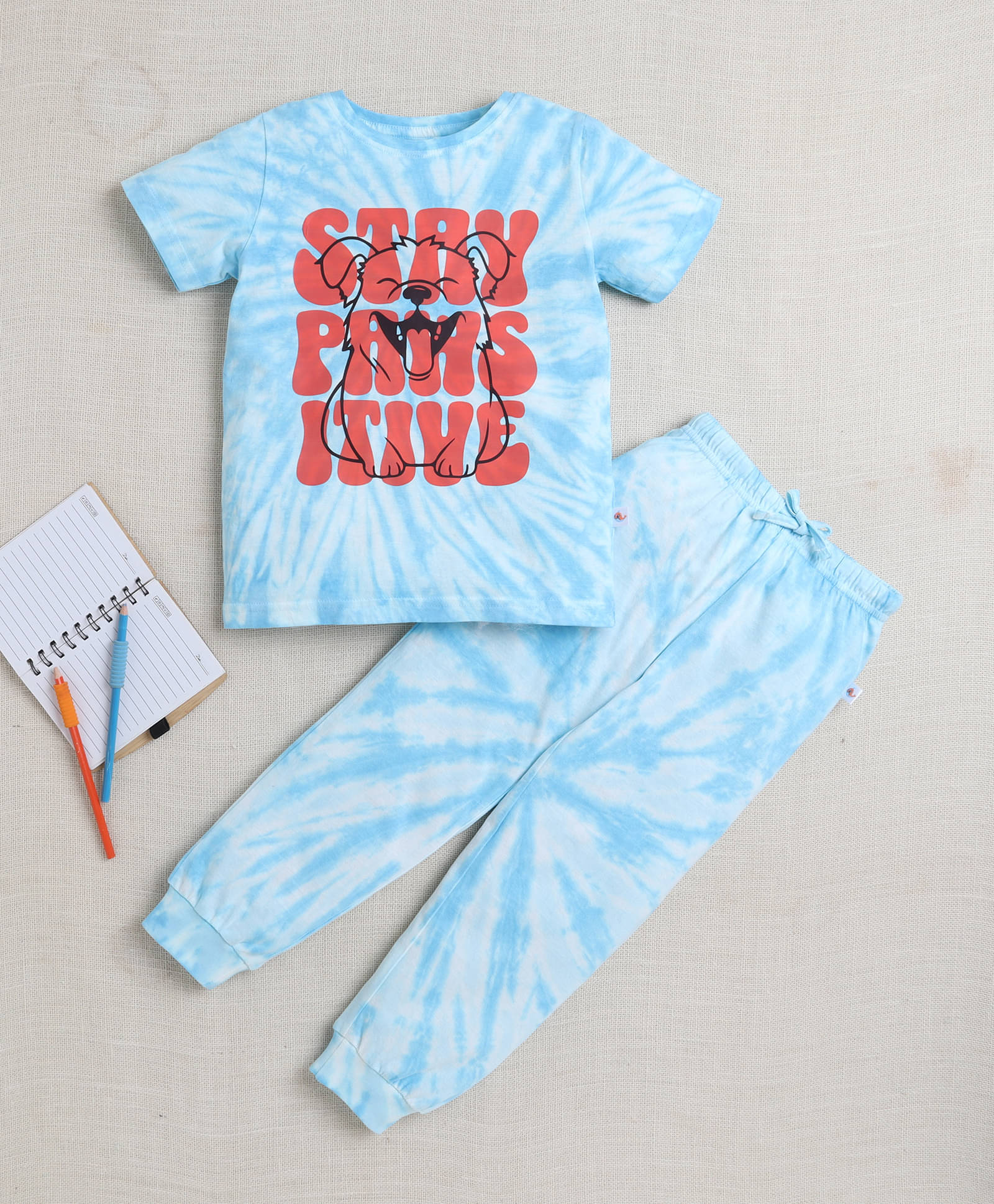     			BUMZEE Pack of 1 Boys Cotton T-Shirt & Pants Set ( Blue )