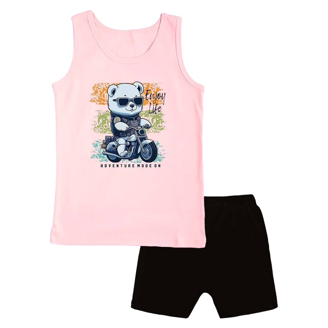     			COOLTEES4U Pack of 1 Unisex Cotton T-Shirt & Shorts Set ( Multicolor )