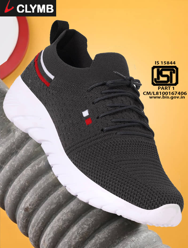 Clymb Gray Men's Sports Running Shoes - Sports Shoes | Buy online on ZillyBuy