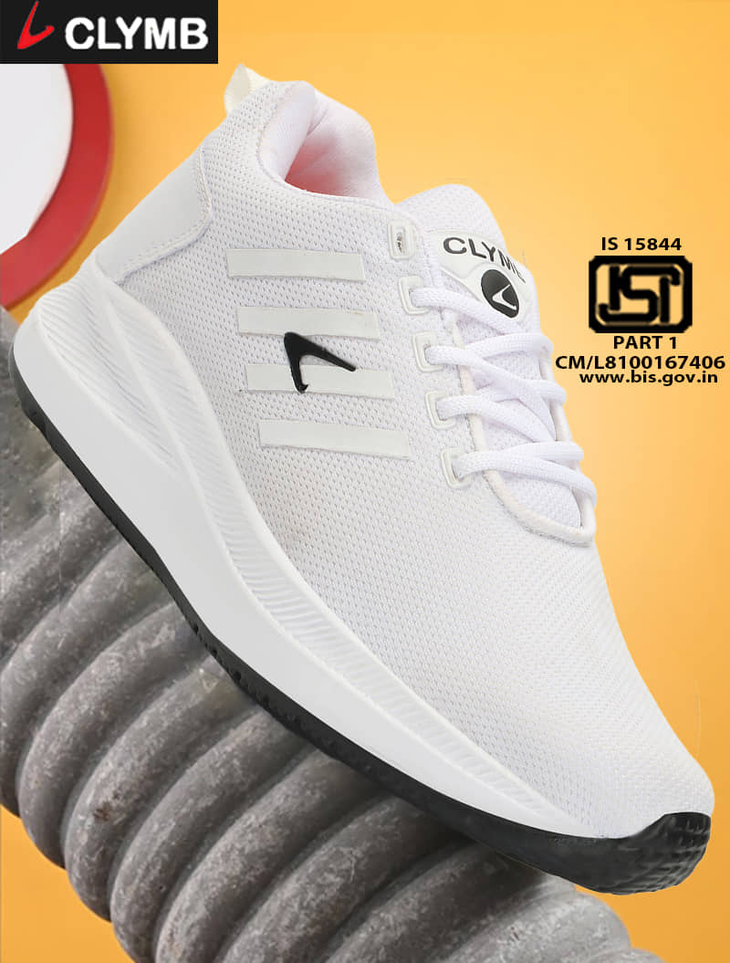 Clymb JIMMY White Men's Sports Running Shoes - Sports Shoes | Buy online on ZillyBuy