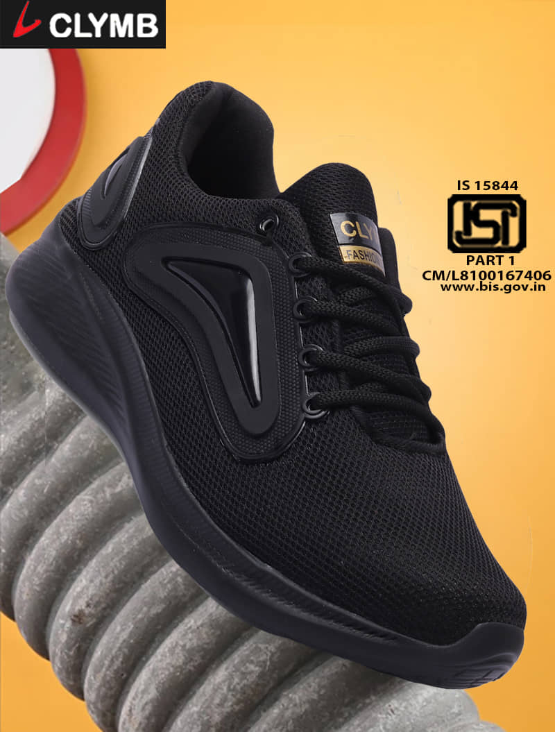 Clymb PRIME Black Men's Sports Running Shoes - Sports Shoes | Buy online on ZillyBuy