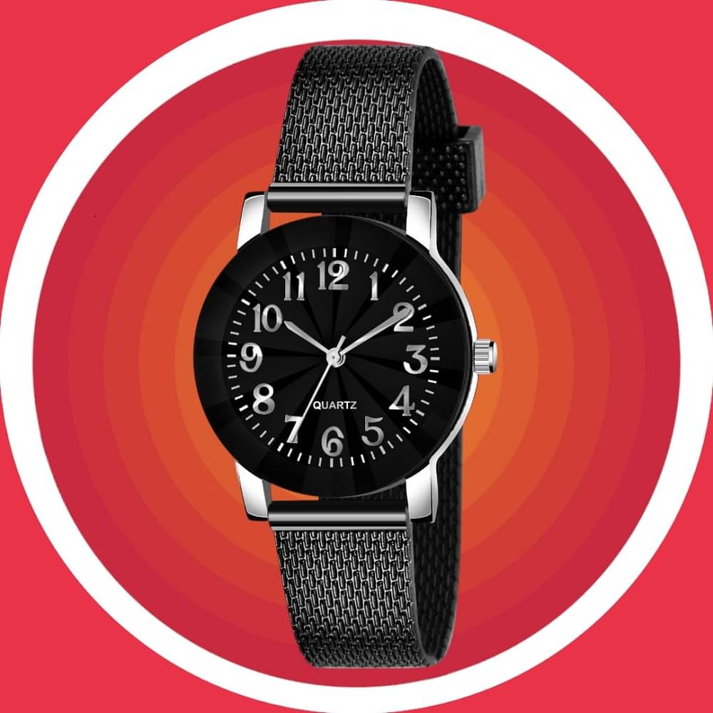     			DECLASSE Black Resin Analog Womens Watch