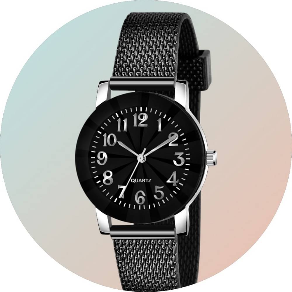     			DECLASSE Black Resin Analog Womens Watch