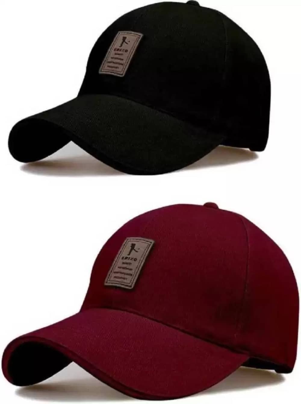 FAS Pack of 2 Cotton Men's Cap ( Black )