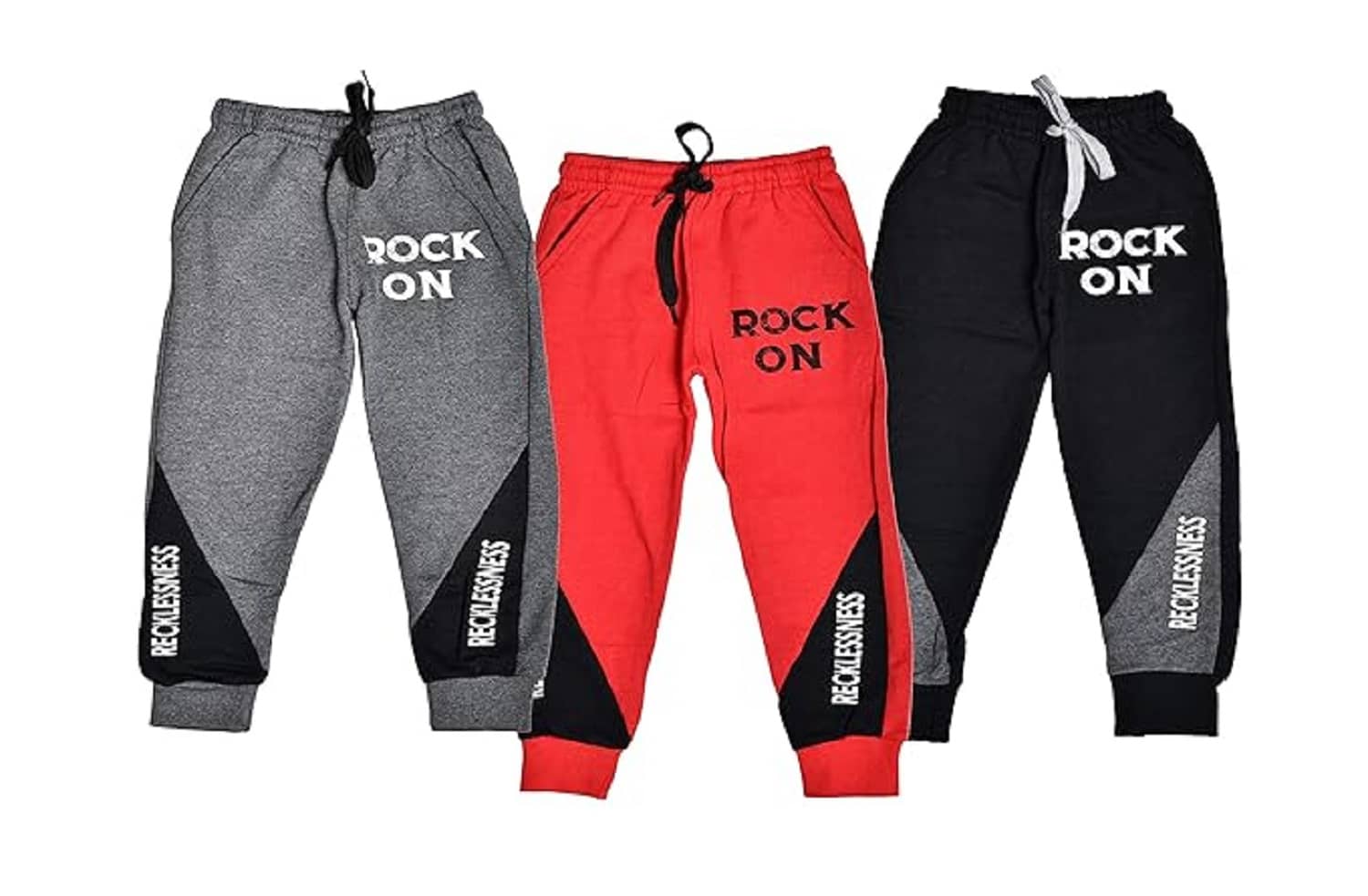 Flash Fashion Pack of 3 Boys Cotton Trackpant ( Multicolor ) - Track Pants | Buy online on ZillyBuy