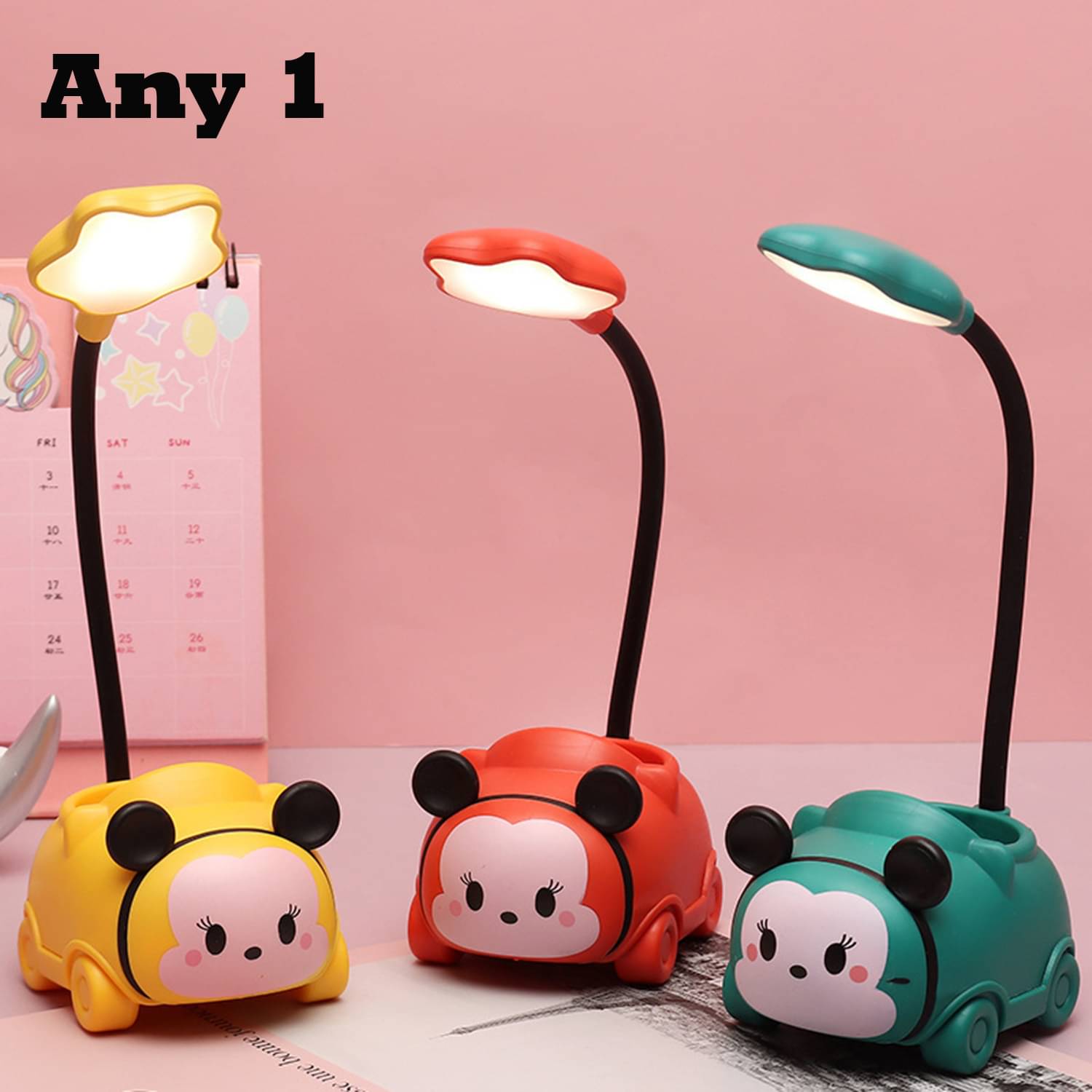     			Flenzy Multicolor Study Table Lamp ( Pack of 1 )