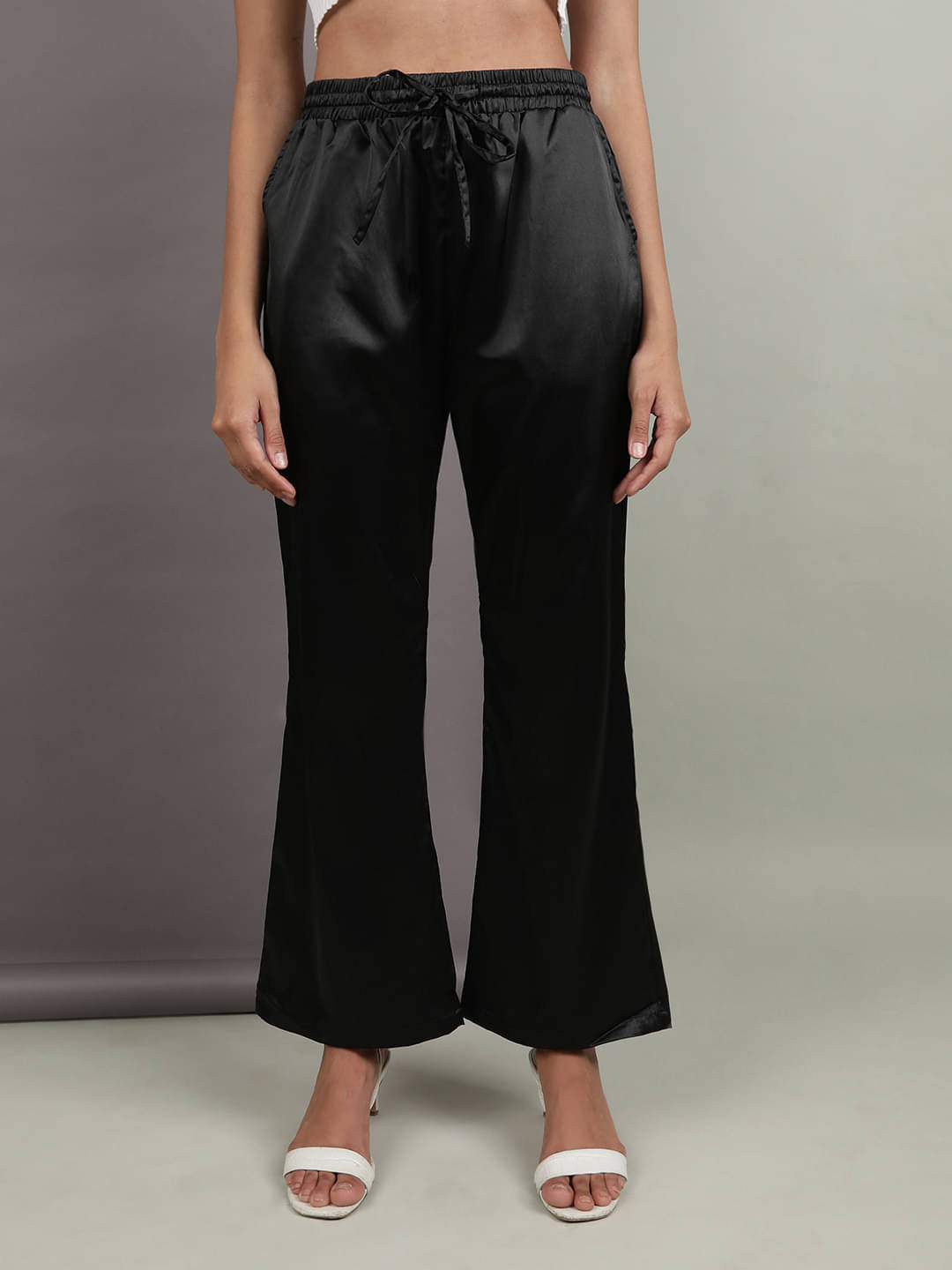    			Freehand Pack of 1 Elastane Flared Women's Casual Pants ( Black )