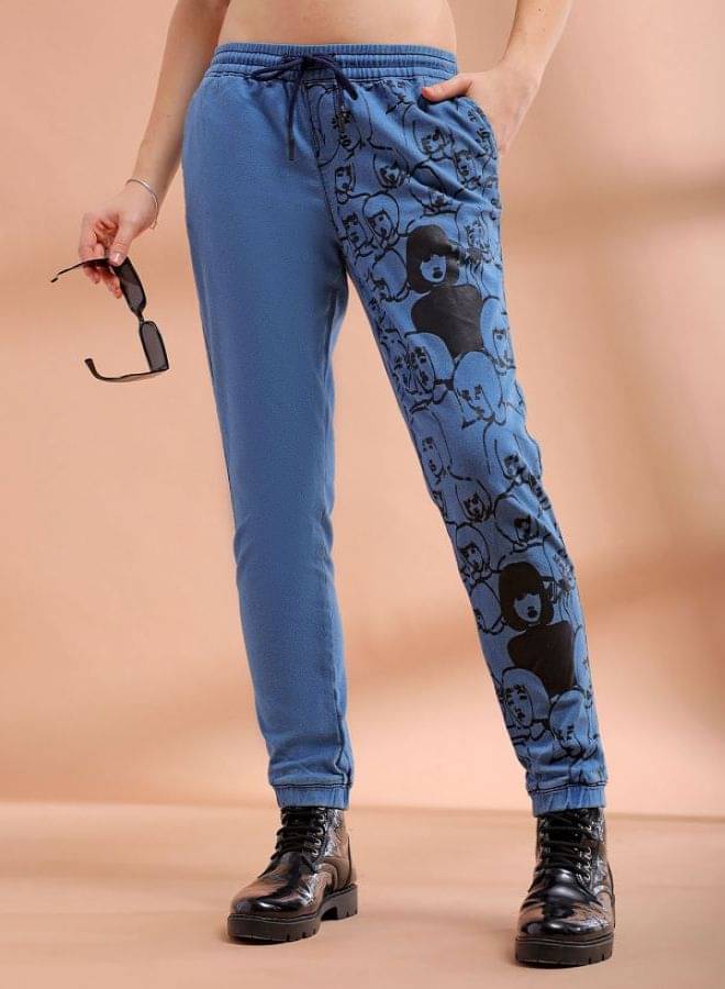     			Freehand Pack of 1 Polyester Regular Women's Joggers ( Blue )