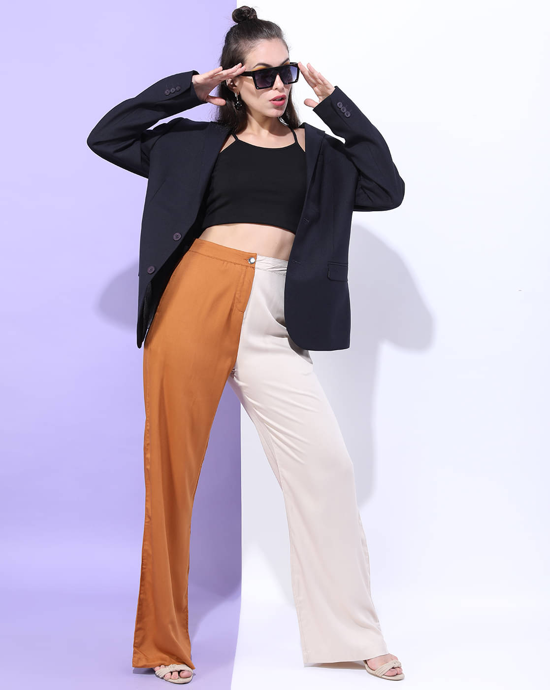 Freehand Pack of 1 Viscose Flared Women's Casual Pants ( Multicolor )     			Freehand Pack of 1 Viscose Flared Women's Casual Pants ( Multicolor )