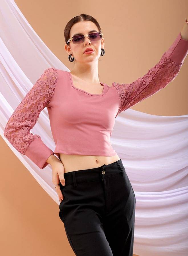     			Freehand Women's Polyester Regular Top ( Pink )