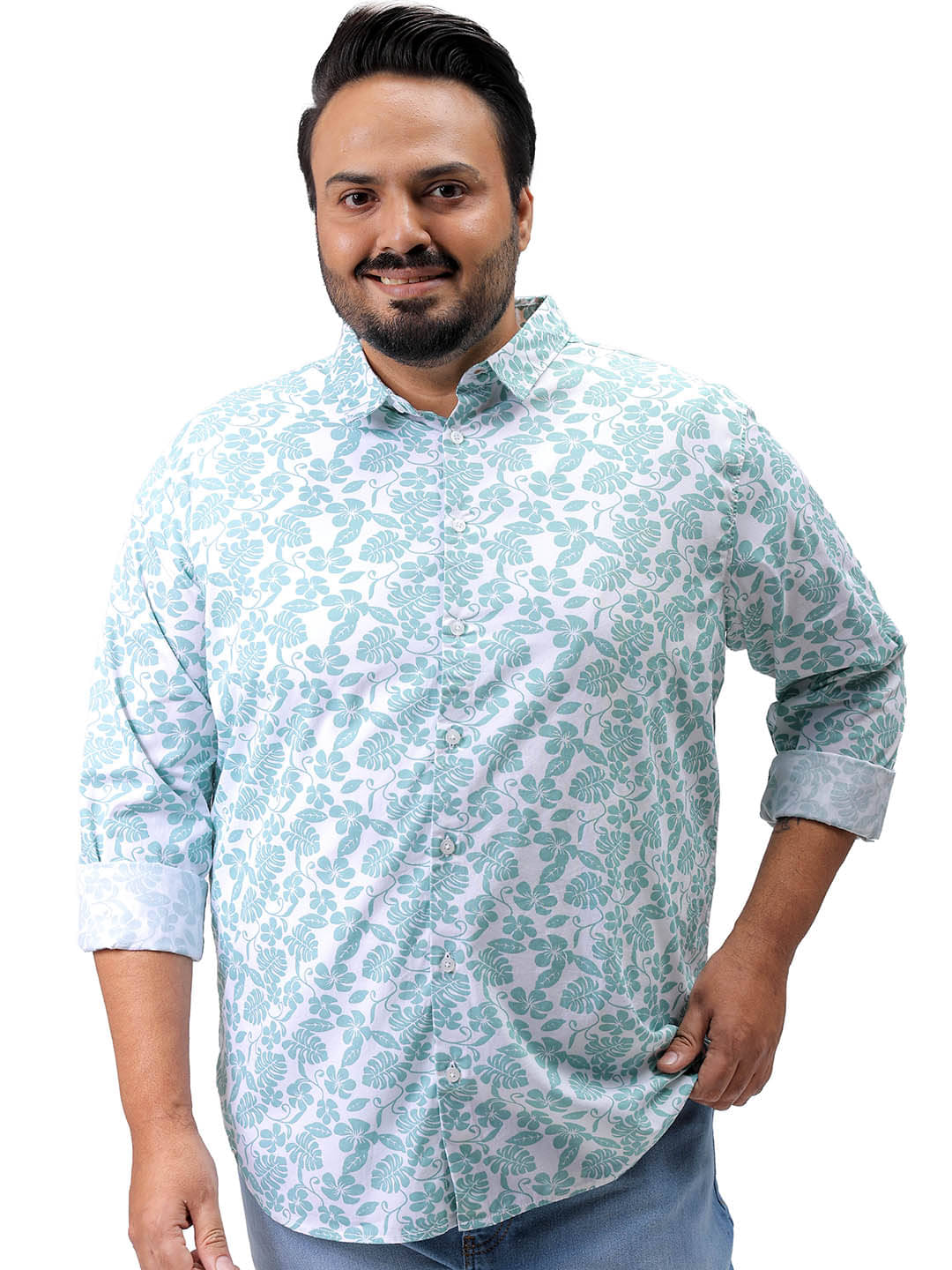 HARDSODA 100% Cotton Regular Fit Printed Full Sleeves Men's Casual Shirt - White ( Pack of 1 ) HARDSODA 100% Cotton Regular Fit Printed Full Sleeves Men's Casual Shirt - White ( Pack of 1 )