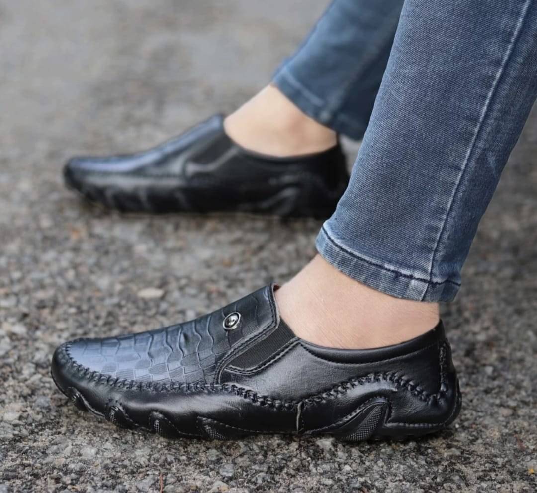     			HATTOUN Black Men's Slip on